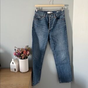 Aritzia Denim Forum Straight Fit Blue Jeans